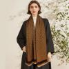 imageEXTREE Scarfs for Women Pashmina Silky Shawl Wrap for Evening Dressing Blanket Open Front Poncho CapeAhvocherdark Brown