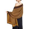 imageEXTREE Scarfs for Women Pashmina Silky Shawl Wrap for Evening Dressing Blanket Open Front Poncho CapeAhvocherdark Brown