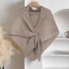 imageEXTREE Scarfs for Women Pashmina Silky Shawl Wrap for Evening Dressing Blanket Open Front Poncho CapeAiarose Brown