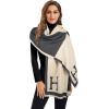 imageEXTREE Scarfs for Women Pashmina Silky Shawl Wrap for Evening Dressing Blanket Open Front Poncho CapeAihgreybeige