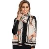 imageEXTREE Scarfs for Women Pashmina Silky Shawl Wrap for Evening Dressing Blanket Open Front Poncho CapeAiibeigehorse