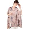 imageEXTREE Scarfs for Women Pashmina Silky Shawl Wrap for Evening Dressing Blanket Open Front Poncho CapeAiolight Salmonflowers