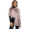 imageEXTREE Scarfs for Women Pashmina Silky Shawl Wrap for Evening Dressing Blanket Open Front Poncho CapeAiolight Salmonflowers