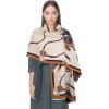 imageEXTREE Scarfs for Women Pashmina Silky Shawl Wrap for Evening Dressing Blanket Open Front Poncho CapeAisbeigehorse