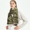imageEXTREE Scarfs for Women Pashmina Silky Shawl Wrap for Evening Dressing Blanket Open Front Poncho CapeAiu Moss Green