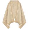 imageEXTREE Scarfs for Women Pashmina Silky Shawl Wrap for Evening Dressing Blanket Open Front Poncho CapeAivbeigekhaki