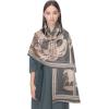 imageEXTREE Scarfs for Women Pashmina Silky Shawl Wrap for Evening Dressing Blanket Open Front Poncho CapeAiwgreylight Pinkhorse