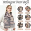 imageEXTREE Scarfs for Women Pashmina Silky Shawl Wrap for Evening Dressing Blanket Open Front Poncho CapeAiwgreylight Pinkhorse