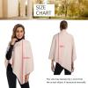 imageEXTREE Scarfs for Women Pashmina Silky Shawl Wrap for Evening Dressing Blanket Open Front Poncho CapeAjhbaby Pink