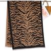 imageEXTREE Scarfs for Women Pashmina Silky Shawl Wrap for Evening Dressing Blanket Open Front Poncho CapeAjhochertiger Stripe