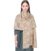 imageEXTREE Scarfs for Women Pashmina Silky Shawl Wrap for Evening Dressing Blanket Open Front Poncho CapeAjikhakibeige