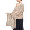 imageEXTREE Scarfs for Women Pashmina Silky Shawl Wrap for Evening Dressing Blanket Open Front Poncho CapeAjikhakibeige