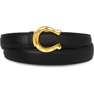 imageEXTREE Gold Buckle Belts for Women Fashion Waist Band Elegant Ladies Belt Gift for WomenIdeal for Dresses JeansGold Horseshoe Buckle