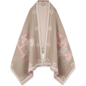 imageEXTREE Scarfs for Women Pashmina Silky Shawl Wrap for Evening Dressing Blanket Open Front Poncho CapeAawbrown