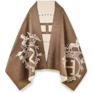 imageEXTREE Scarfs for Women Pashmina Silky Shawl Wrap for Evening Dressing Blanket Open Front Poncho CapeAbibrown