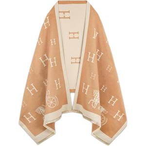 imageEXTREE Scarfs for Women Pashmina Silky Shawl Wrap for Evening Dressing Blanket Open Front Poncho CapeAbskaki