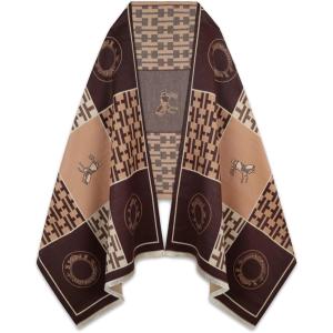 imageEXTREE Scarfs for Women Pashmina Silky Shawl Wrap for Evening Dressing Blanket Open Front Poncho CapeAbvyellow