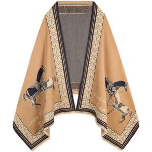 imageEXTREE Scarfs for Women Pashmina Silky Shawl Wrap for Evening Dressing Blanket Open Front Poncho CapeAddbrown