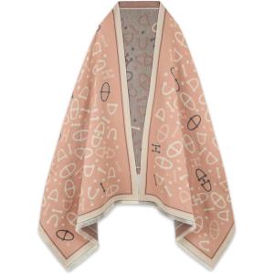 imageEXTREE Scarfs for Women Pashmina Silky Shawl Wrap for Evening Dressing Blanket Open Front Poncho CapeAeypink