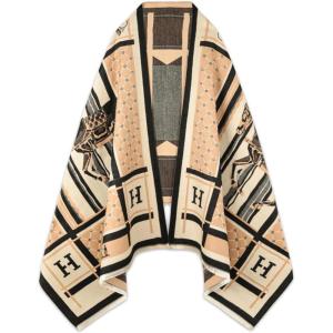 imageEXTREE Scarfs for Women Pashmina Silky Shawl Wrap for Evening Dressing Blanket Open Front Poncho CapeAezwhite