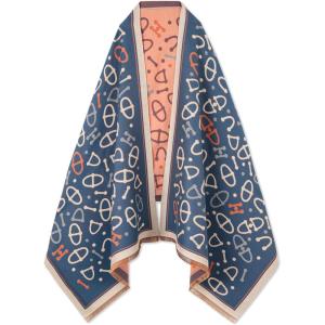 imageEXTREE Scarfs for Women Pashmina Silky Shawl Wrap for Evening Dressing Blanket Open Front Poncho CapeAfbblack