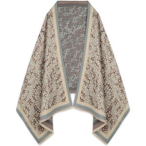 imageEXTREE Scarfs for Women Pashmina Silky Shawl Wrap for Evening Dressing Blanket Open Front Poncho CapeAfjgrey