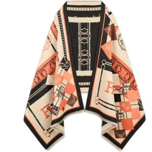 imageEXTREE Scarfs for Women Pashmina Silky Shawl Wrap for Evening Dressing Blanket Open Front Poncho CapeAftwhite