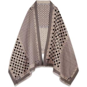 imageEXTREE Scarfs for Women Pashmina Silky Shawl Wrap for Evening Dressing Blanket Open Front Poncho CapeAgurosy Brownstar