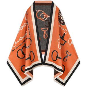 imageEXTREE Scarfs for Women Pashmina Silky Shawl Wrap for Evening Dressing Blanket Open Front Poncho CapeAhdorangekeychain