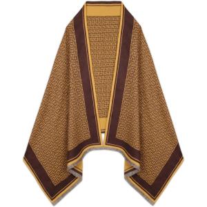 imageEXTREE Scarfs for Women Pashmina Silky Shawl Wrap for Evening Dressing Blanket Open Front Poncho CapeAhvocherdark Brown