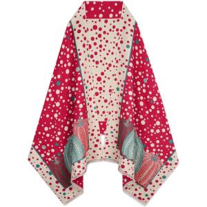 imageEXTREE Scarfs for Women Pashmina Silky Shawl Wrap for Evening Dressing Blanket Open Front Poncho CapeAhwredpoints