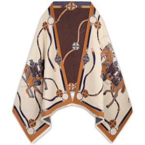 imageEXTREE Scarfs for Women Pashmina Silky Shawl Wrap for Evening Dressing Blanket Open Front Poncho CapeAisbeigehorse