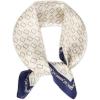 imageEXTREE 100 Pure Mulberry Silk Scarf Fashion Hair for Women Scarf Lightweight Square Neckerchief 275 275 inchesLf Beige Blue Edge