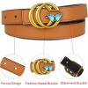 imageEXTREE Gold Buckle Belts for Women Fashion Waist Band Elegant Ladies Belt Gift for WomenIdeal for Dresses JeansGolden Buckle