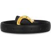 imageEXTREE Gold Buckle Belts for Women Fashion Waist Band Elegant Ladies Belt Gift for WomenIdeal for Dresses JeansShiny Gold  Black Leather