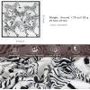imageEXTREE Head Scarf for Women Like Silk Scarf Hair Scarf Printed Square Scarf Bandanas for Women 35 InchesBlack and White Zebra