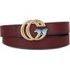 Light Gold Butterfly Clasp - Burgundy Leather