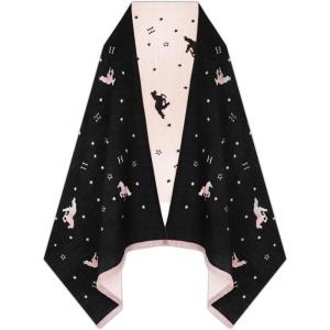 imageEXTREE Womens Scarf Wrap Soft ampamp Warm Shawl Lightweight SkinFriendly Versatile for All Seasons Holiday Gift IdeaXingma Sky Black Rice