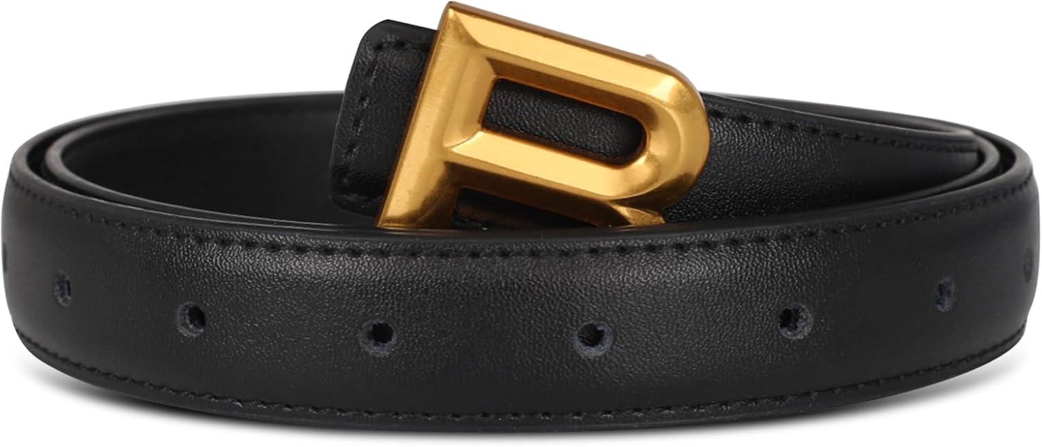 imageEXTREE Gold Buckle Belts for Women Fashion Waist Band Elegant Ladies Belt Gift for WomenIdeal for Dresses JeansVintage Gold Buckle