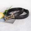 imageEXTREE Gold Buckle Belts for Women Fashion Waist Band Elegant Ladies Belt Gift for WomenIdeal for Dresses JeansBlack Belt Gold Buckle Design