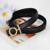 imageEXTREE Gold Buckle Belts for Women Fashion Waist Band Elegant Ladies Belt Gift for WomenIdeal for Dresses JeansBlack Belt With Gold Round Buckle