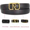 imageEXTREE Gold Buckle Belts for Women Fashion Waist Band Elegant Ladies Belt Gift for WomenIdeal for Dresses JeansGold Buckle Belt Letter Design