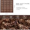 imageEXTREE Head Scarf for Women Like Silk Scarf Hair Scarf Printed Square Scarf Bandanas for Women 35 InchesLeopard Print Brown