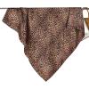 imageEXTREE Head Scarf for Women Like Silk Scarf Hair Scarf Printed Square Scarf Bandanas for Women 35 InchesLeopard Print Brown
