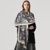 imageEXTREE Scarfs for Women Pashmina Silky Shawl Wrap for Evening Dressing Blanket Open Front Poncho CapeAjqbeigeflowers