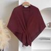 imageEXTREE Scarfs for Women Pashmina Silky Shawl Wrap for Evening Dressing Blanket Open Front Poncho CapeAjtburgundy