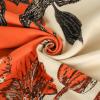 imageEXTREE Scarfs for Women Pashmina Silky Shawl Wrap for Evening Dressing Blanket Open Front Poncho CapeAjwwhiteorangeleaf