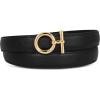 Black Belt With Gold Round Buckle