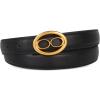 Black Gold Vintage Round Buckle Belt