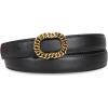 Golden Vintage Black Leather Belt